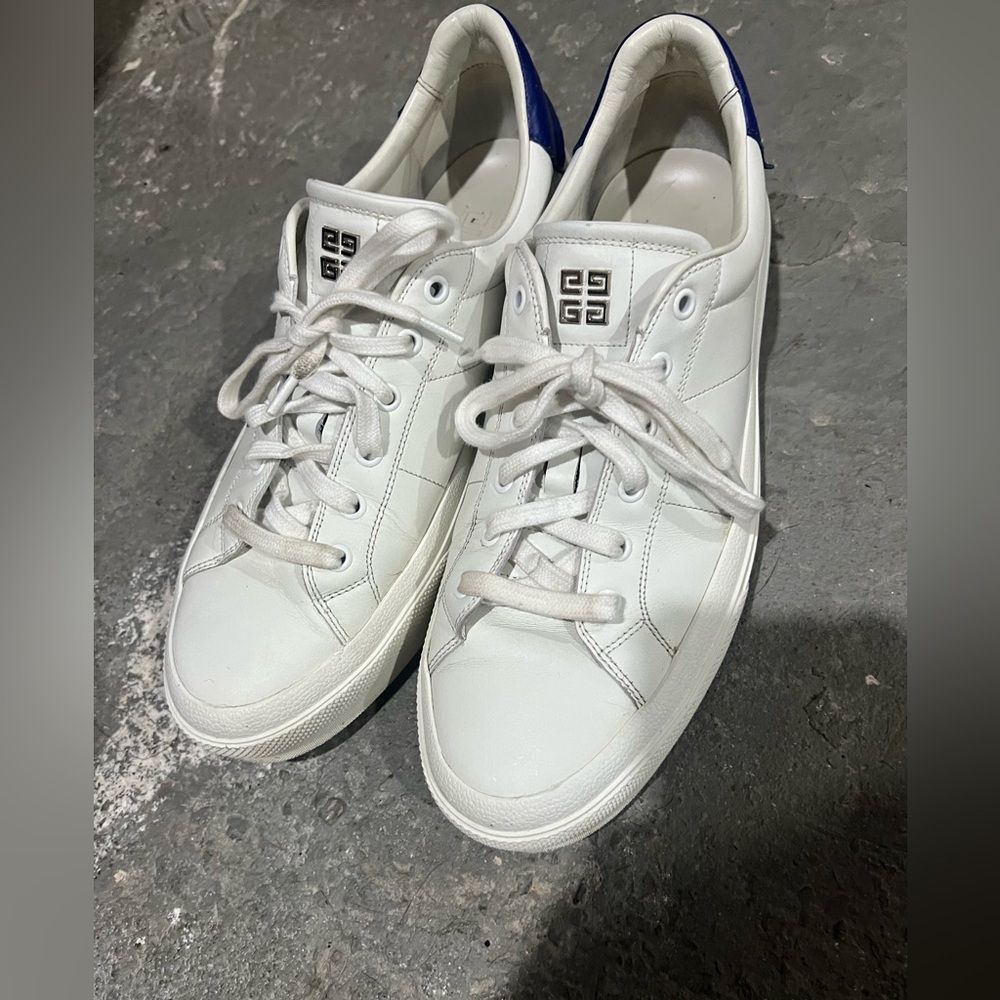 Givenchy White and Blue Sneakers
